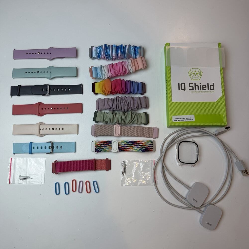 Gizmo Watch 3 Accessory Lot Chargers, Bands, Screen Protectors